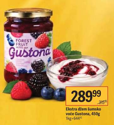 Ekstra džem šumsko voće Gustona, 450g