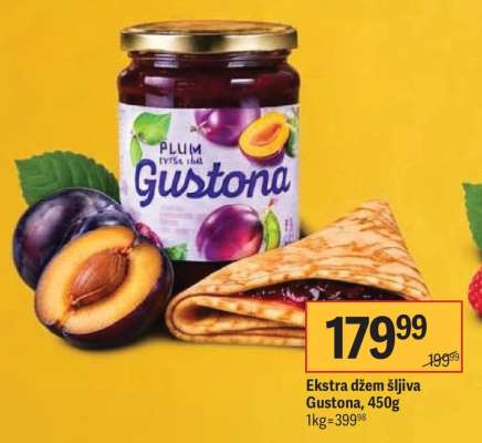 Ekstra džem šljiva Gustona, 450g