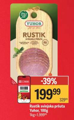 Rustik svinjska pršuta Yuhor 100g