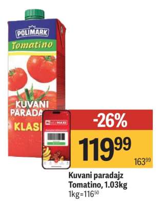 Kuvani paradajz Tomatino 1.03kg