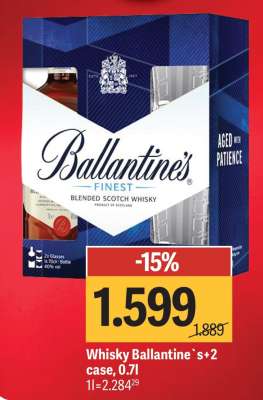 Whisky Ballantine`s+2 case, 0.7l