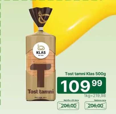 Tost tamni Klas 500g