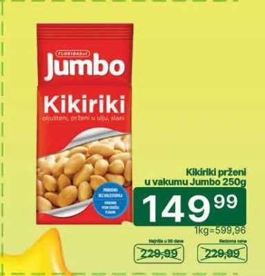 Kikiriki prženi u vakumu Jumbo 250g