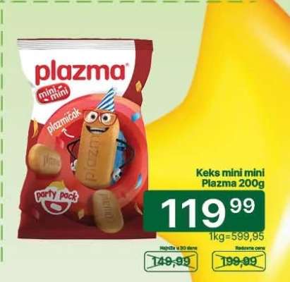 Keks mini mini Plazma 200g