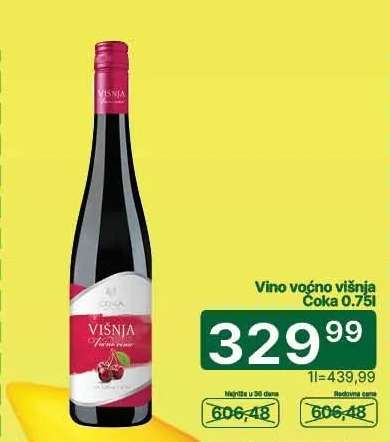 Vino voćno višnja Čoka 0,75l