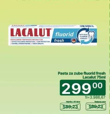 Pasta za zube fluorid fresh Lacalut 75ml