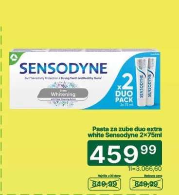 Pasta za zube duo extra white Sensodyne 2×75ml