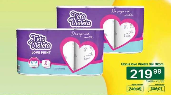 Ubrus love Violeta 3sl. 3kom.