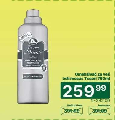 Omekšivač za veš beli mosus Tesori 760ml