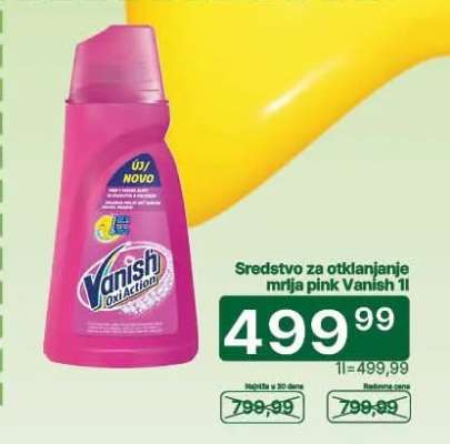 Sredstvo za otklanjanje mrlja pink Vanish 1l
