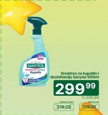 Sredstvo za kupatilo i dezinfekciju Sanytol 500ml