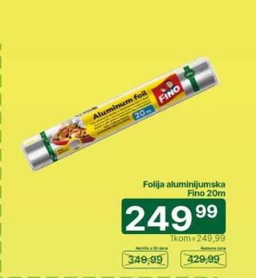 Folija aluminijumska Fino 20m