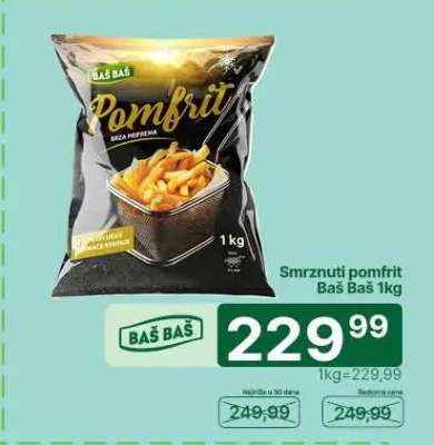 Smrznuti pomfrit Baš Baš 1kg