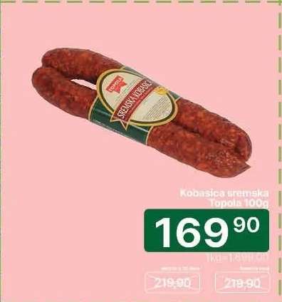 Kobasica sremska Topola 100g