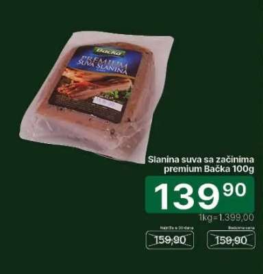 Slanina suva sa začinima premium Bačka 100g
