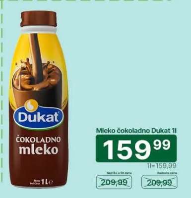 Mleko čokoladno Dukat 1l