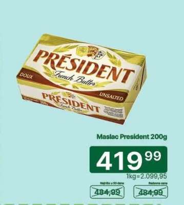 Maslac President 200g