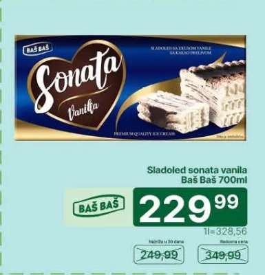 Sladoled Sonata vanila Baš Baš 700ml