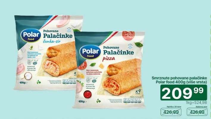 Smrznute pohovane palačinke Polar food 400g (više vrsta)