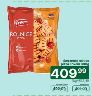 Smrznute rolnice pizza Frikom 800g