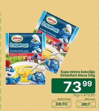 Supa bistra kokošija štrumfovi Aleva 50g