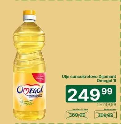Ulje suncokretovo Dijamant Omegol 1l