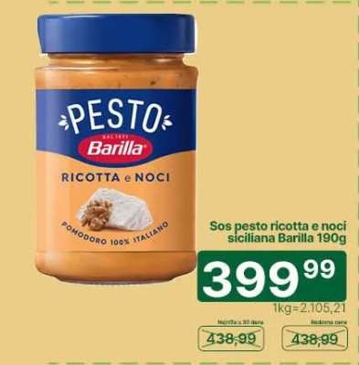 Sos pesto ricotta e noci siciliana Barilla 190g