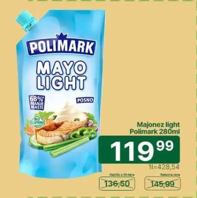 Majonez light Polimark 280ml