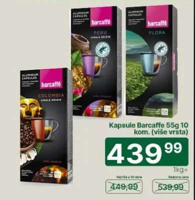 Kapsule Barcaffe 55g 10 kom. (više vrsta)