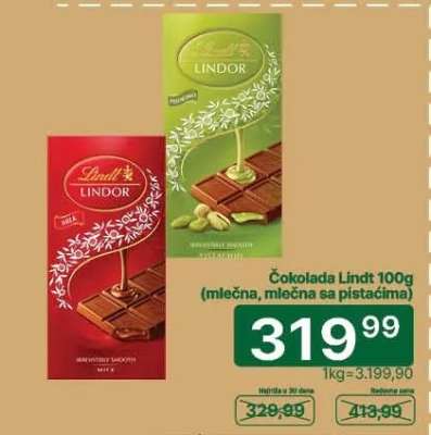 Čokolada Lindt 100g