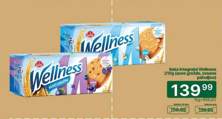 Keks integralni Wellness