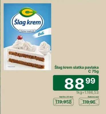 Šlag krem slatka pavlaka C 75g