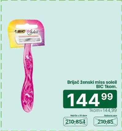 Brijač ženski Miss Soleil Bic 1kom.