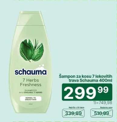 Šampon za kosu 7 lekovitih trava Schauma 400ml