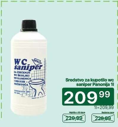 Sredstvo za kupatilo wc saniper Panonija 1l