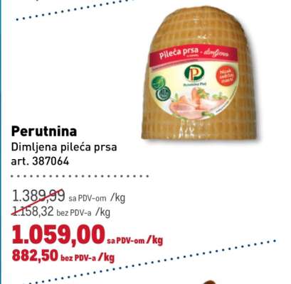Perutnina Dimljena pileća prsa