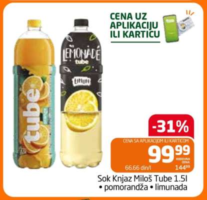 Sok Knjaz Miloš Tube 1.5l