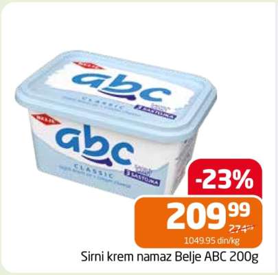 Sirni krem namaz Belje ABC 200g