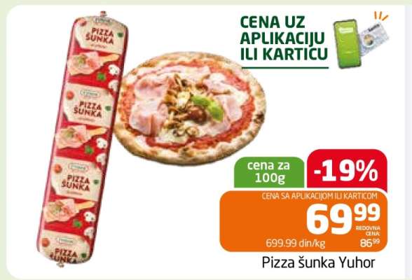 Pizza šunka Yuhor