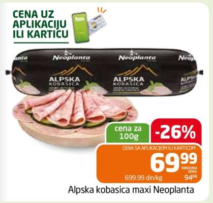 Alpska kobasica maxi Neoplanta