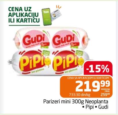 Parizeri mini 300g Neoplanta