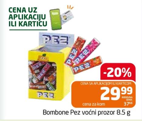 Bombone Pez voćni prozor 8.5 g