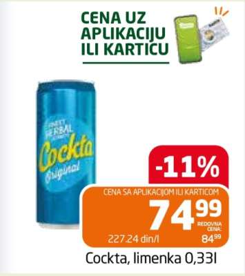 Cockta, limenka 0,33l