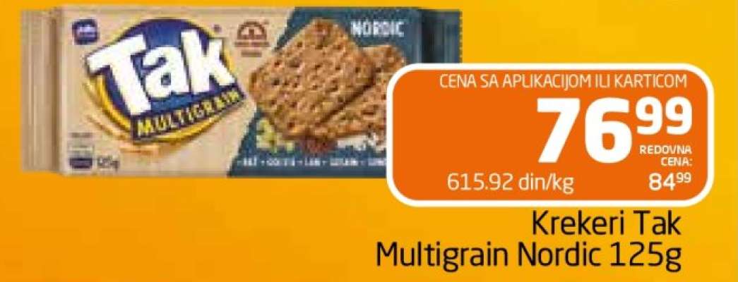 Krekeri Tak Multigrain Nordic 125g