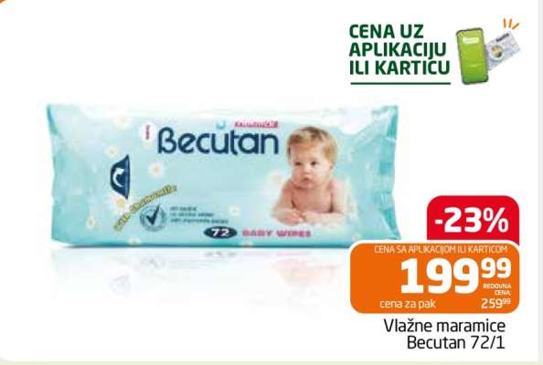 Vlažne maramice Becutan 72/1