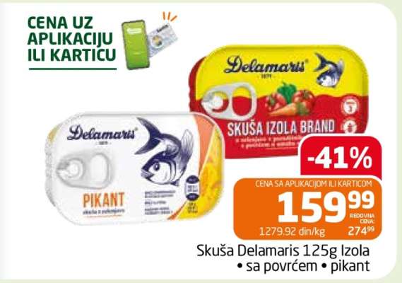 Skuša Delamaris 125g Izola