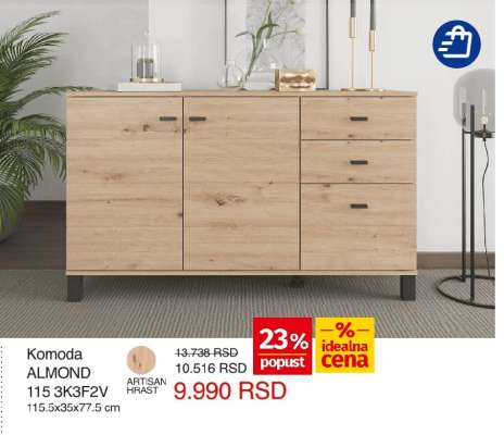 Komoda ALMOND 115 3K3F2V