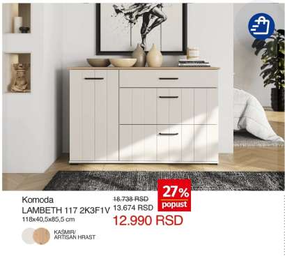 Komoda LAMBETH 117 2K3F1V