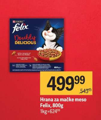 Hrana za mačke meso Felix, 800g