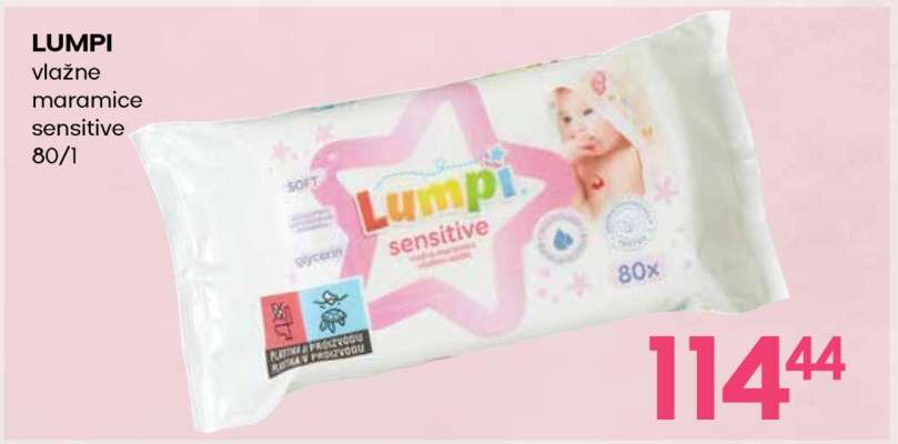 LUMPI VLAŽNE MARAMICE Sensitive 80/1